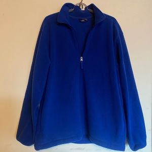 Mens lands end half zip fleece jacket size M